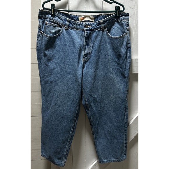 Route 66 Denim - Route 66 Jeans Women 18S Blue Relaxed High Rise Straight Leg 100% Cotton Denim